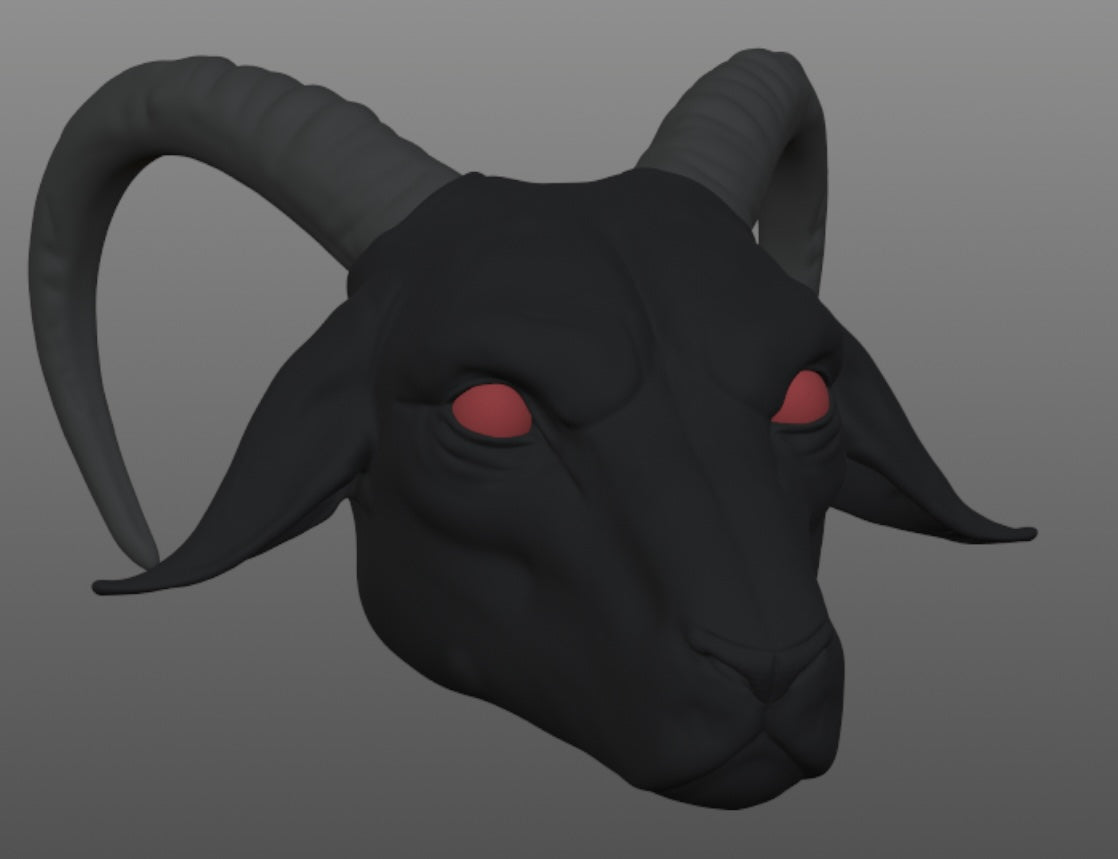 Goatman Mask STL