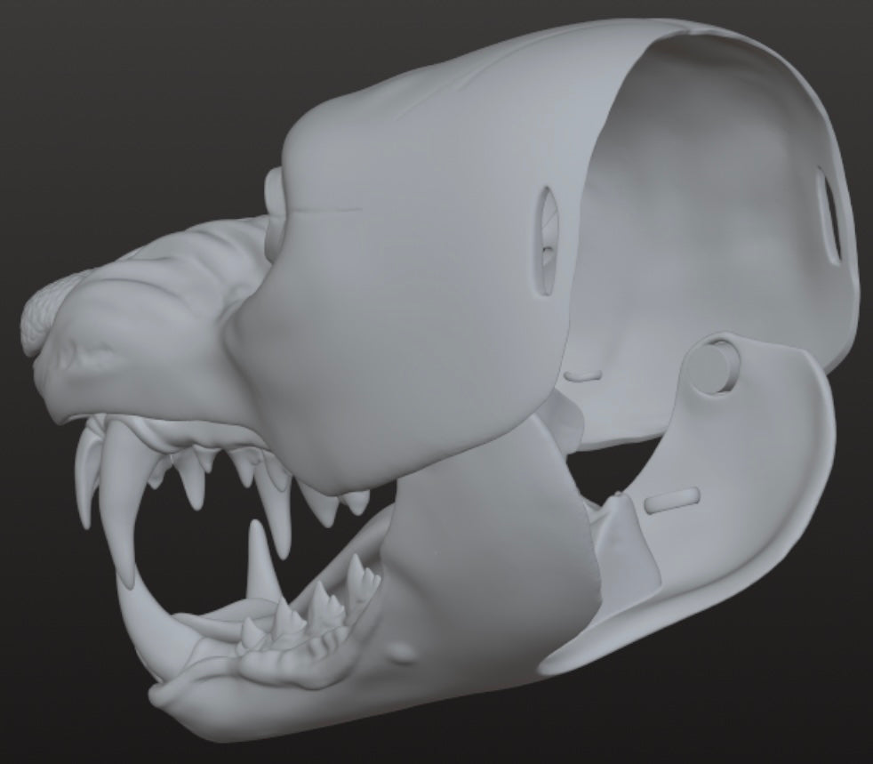 Simple Werewolf Mask Realistic for 3Dprinting