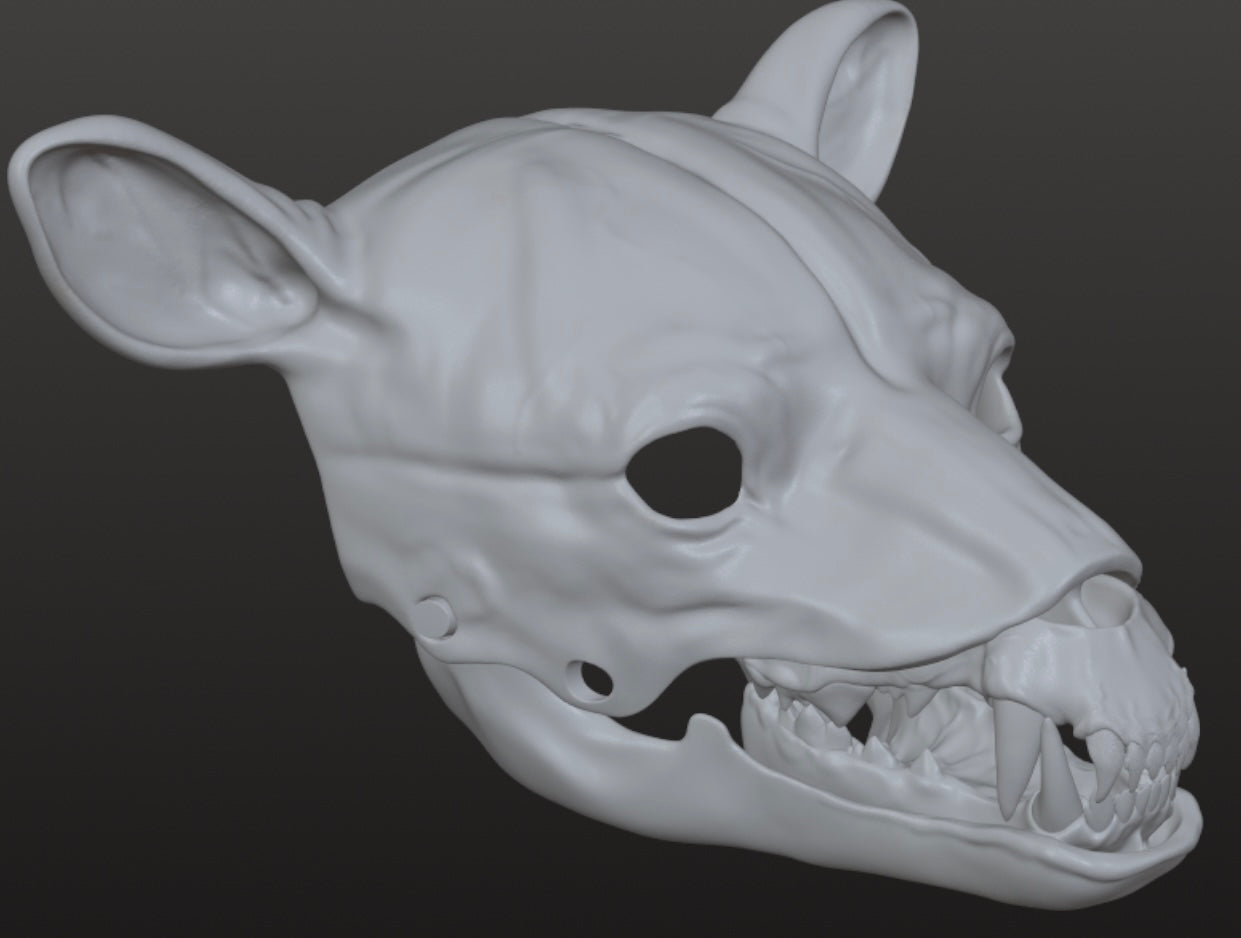 Brown Bear Mask with movable Jaw and Snarl Features