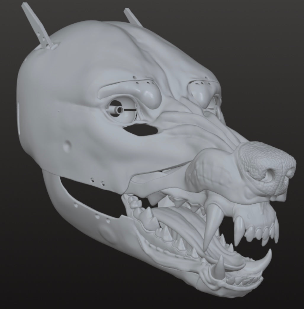 Amarus V1 Functional STL mask Werewolf