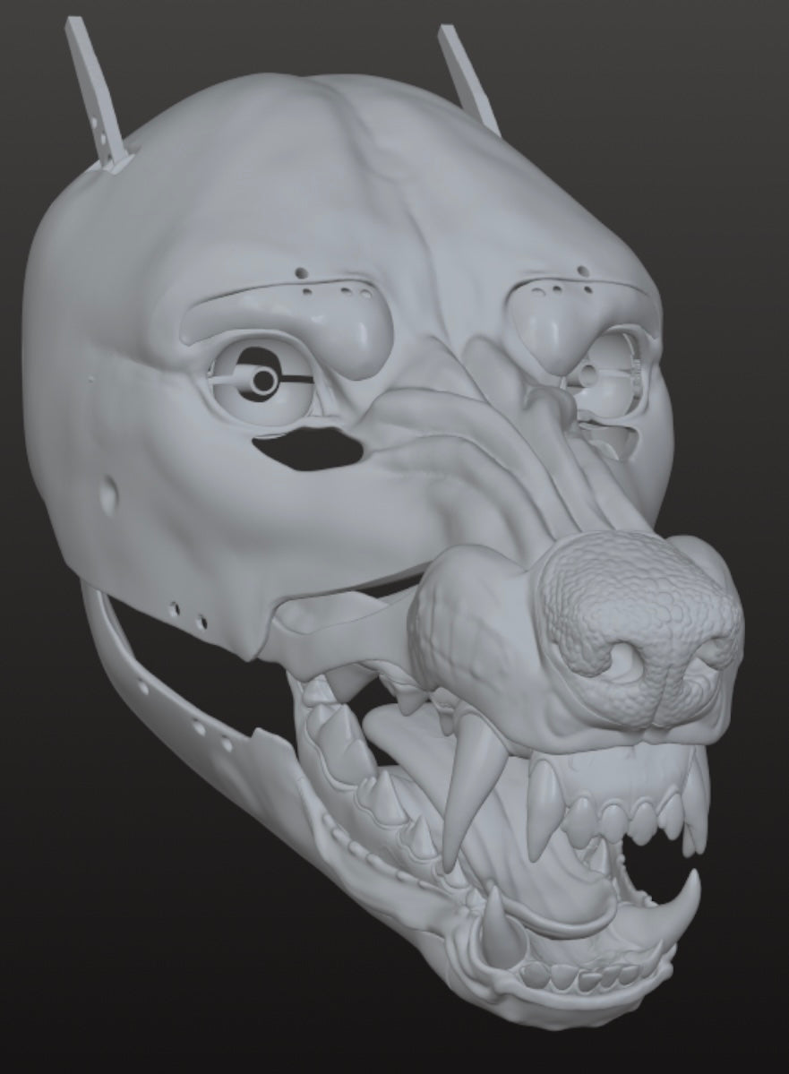 Amarus V1 Functional STL mask Werewolf