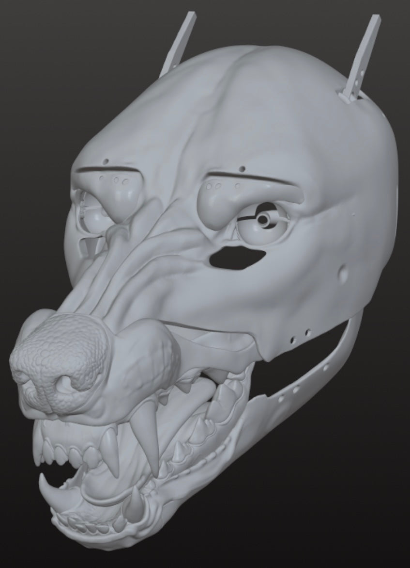 Amarus V1 Functional STL mask Werewolf