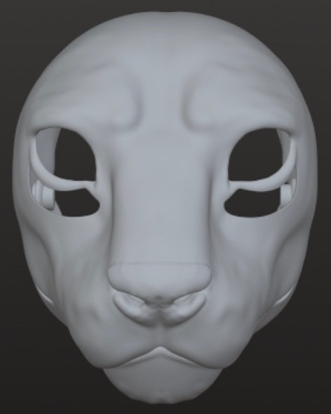 Mountain Lion Mask (Realistic with movable jaw)