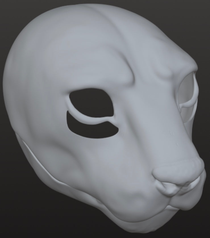 Mountain Lion Mask (Realistic with movable jaw)