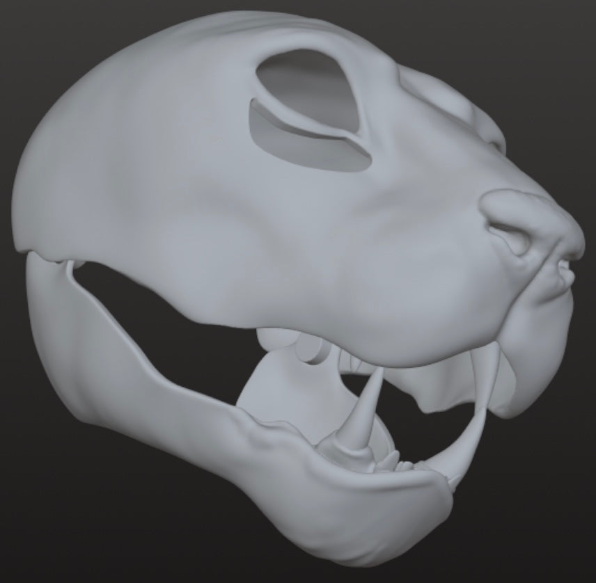 Mountain Lion Mask (Realistic with movable jaw)