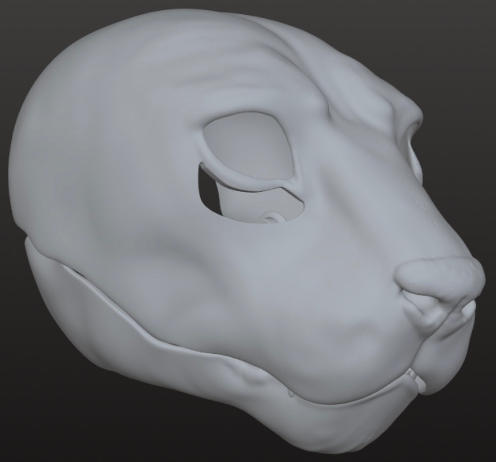 Mountain Lion Mask (Realistic with movable jaw)