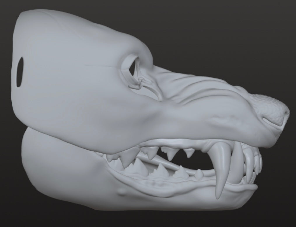 Simple Werewolf Mask Realistic for 3Dprinting