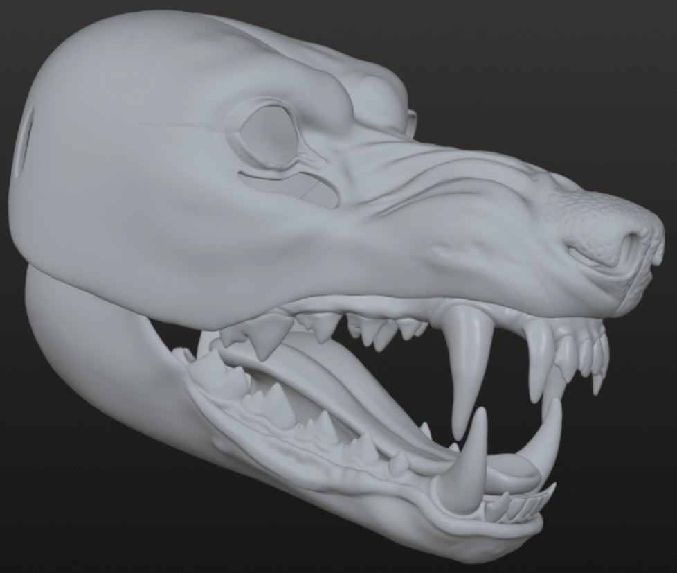 Simple Werewolf Mask Realistic for 3Dprinting