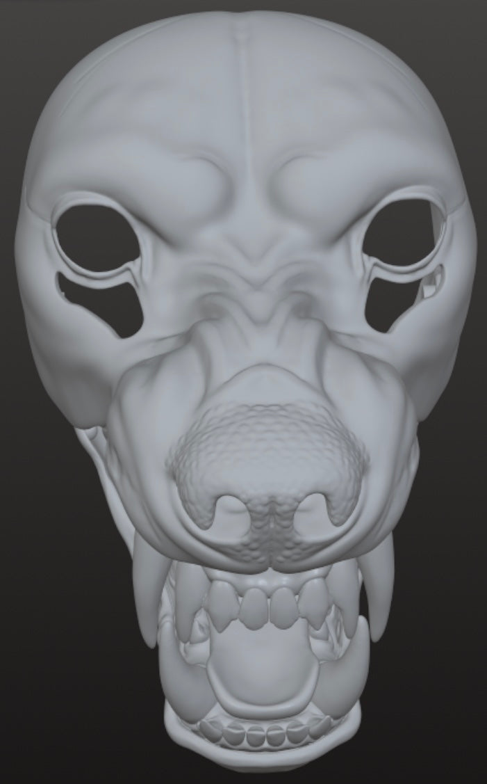 Simple Werewolf Mask Realistic for 3Dprinting