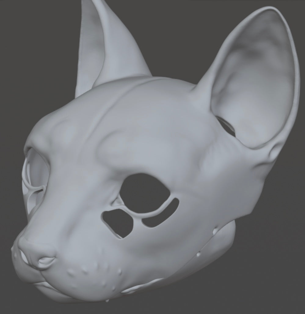 House Cat mask for 3Dprinting