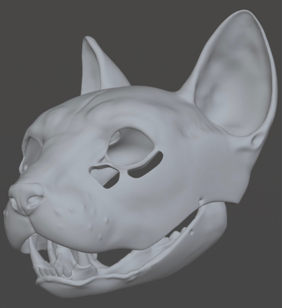 House Cat mask for 3Dprinting