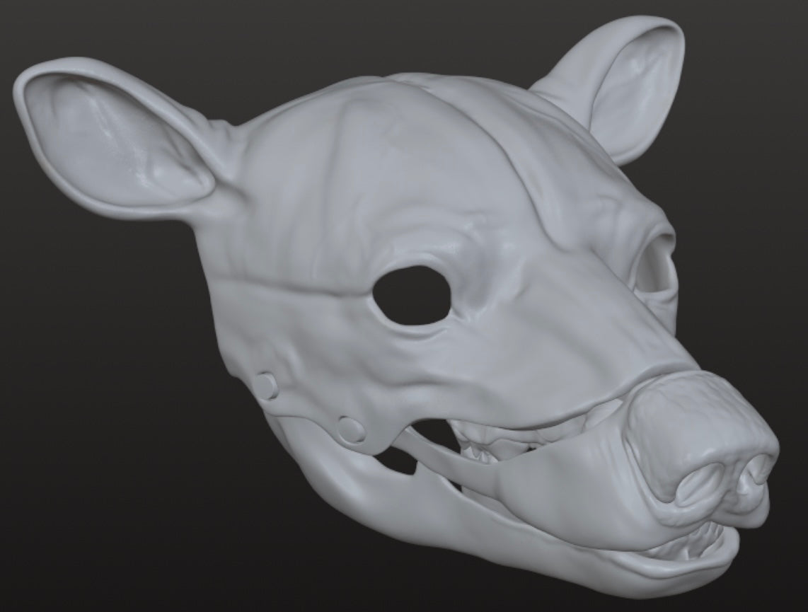 Brown Bear Mask with movable Jaw and Snarl Features