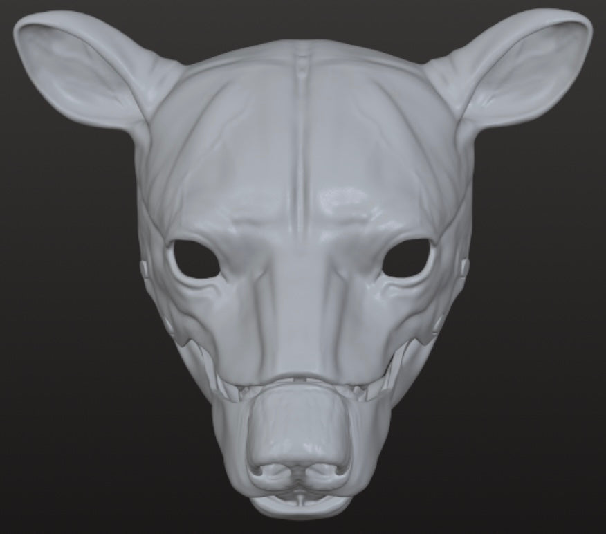 Brown Bear Mask with movable Jaw and Snarl Features