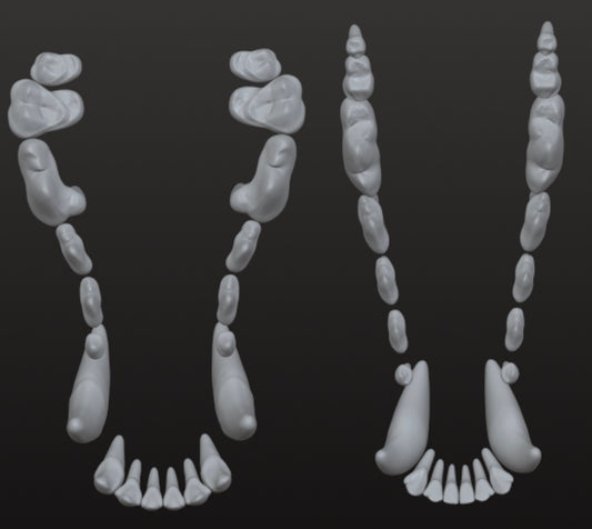 Set of 3 Wolf Teeth designs for 3D use