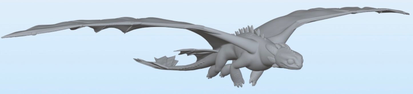 Set of 2 Nightfury Posed Models for 3Dprinting