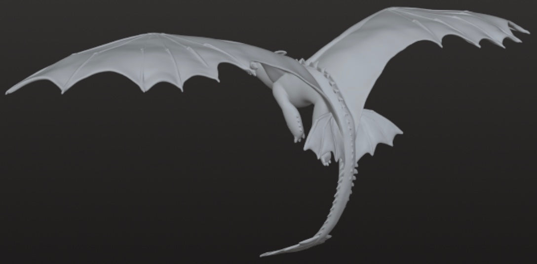 Set of 2 Nightfury Posed Models for 3Dprinting